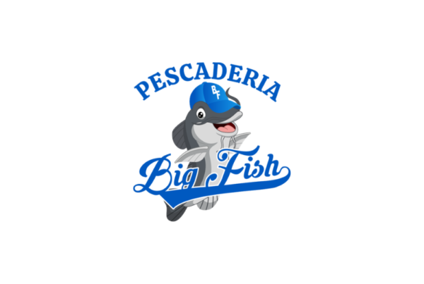 Pescaderia Big Fish website design showcasing fresh seafood, fried fish plates, menu sections, and online ordering buttons.